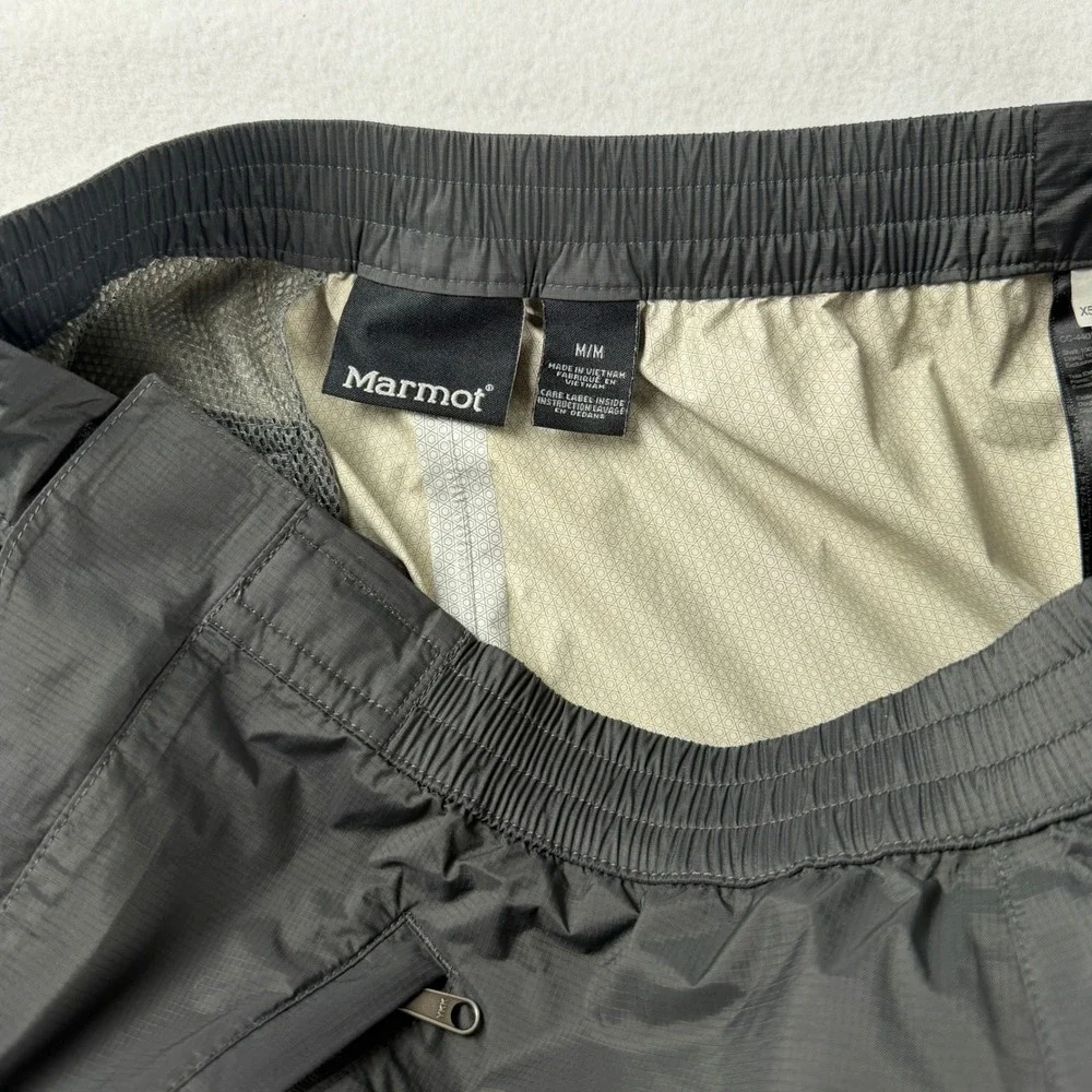Marmot Men's Full Zip Nylon Rain Hiking Trail Pants Dark Gray Medium